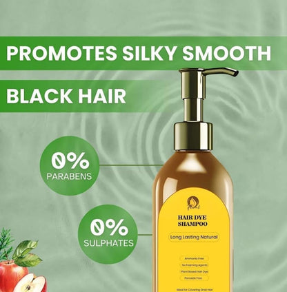 Japanese hair dye shampoo black color